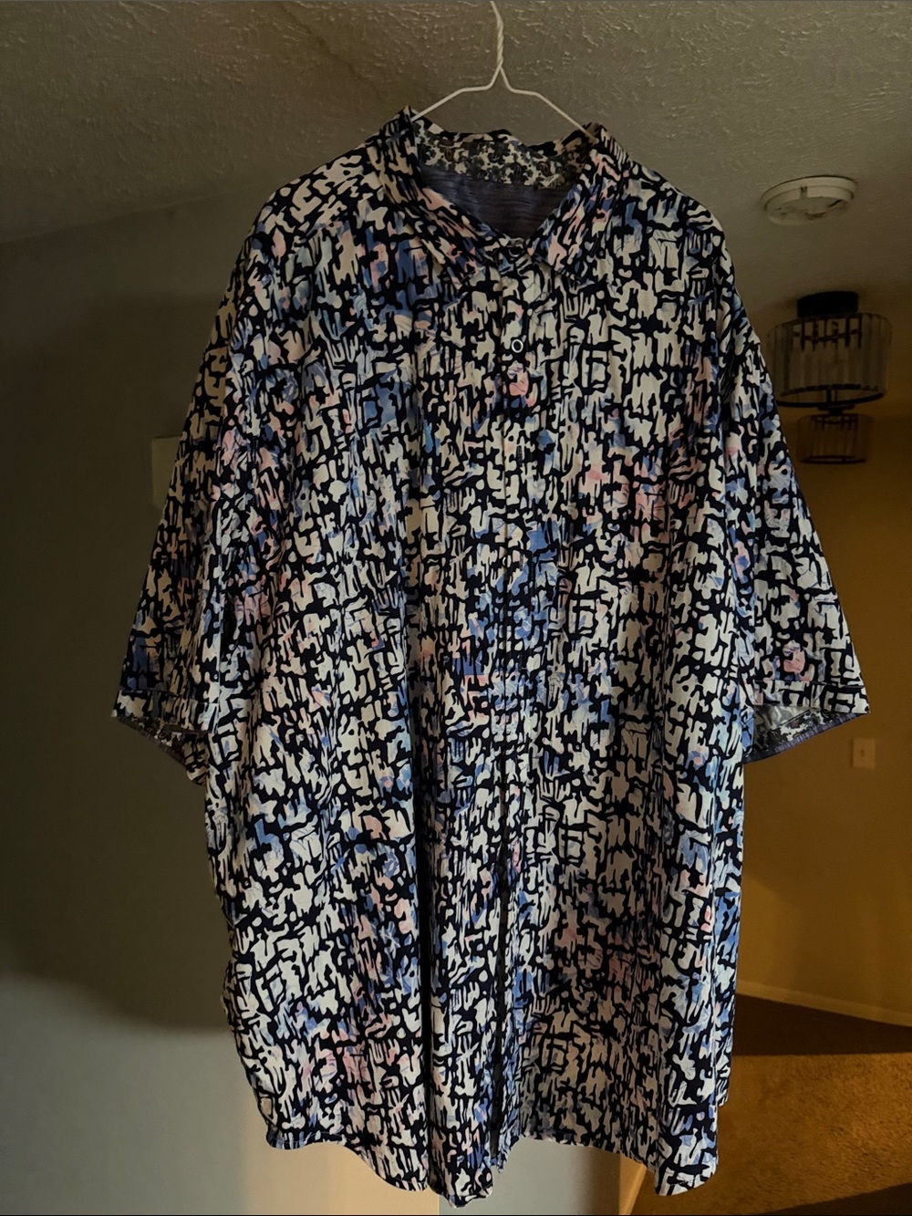 Robert Graham Navy Top with Rust Script Logo